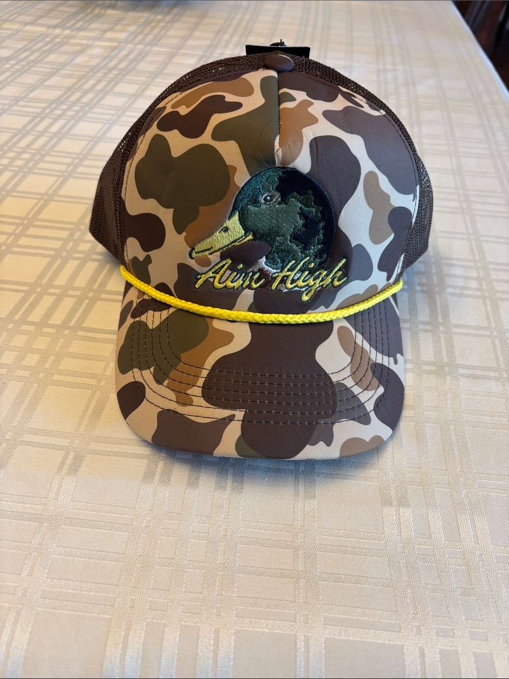 Outdoor Cap Camo Brown Green Duck Baseball Trucker Hat
